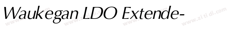 Waukegan LDO Extende字体转换